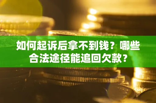 济南如何起诉后拿不到钱？哪些合法途径能追回欠款？