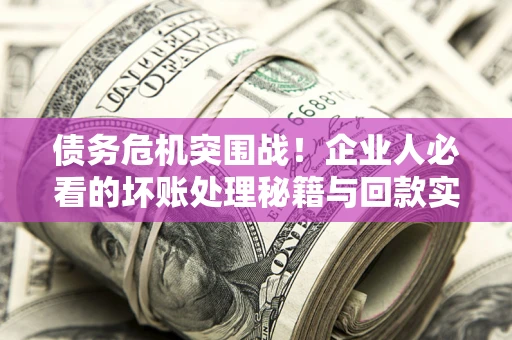 济南债务危机突围战！企业人必看的坏账处理秘籍与回款实战指南