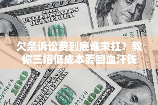 济南欠条诉讼费到底谁来扛？教你三招低成本要回血汗钱